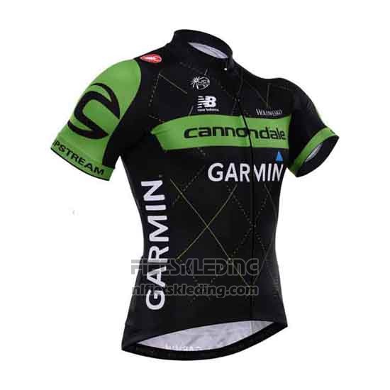 2015 Fietskleding Cannondale Groen en Zwart Korte Mouwen en Koersbroek